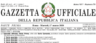 Art 55 Decreto-Legge n. 18 del 17 marzo 2020, “Cura Italia”